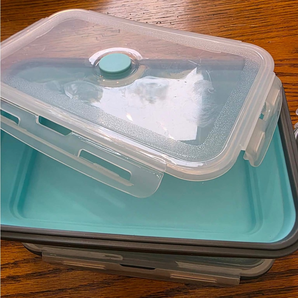Aqua Collapsible Food Storage Container Set - Picture 4 of 6